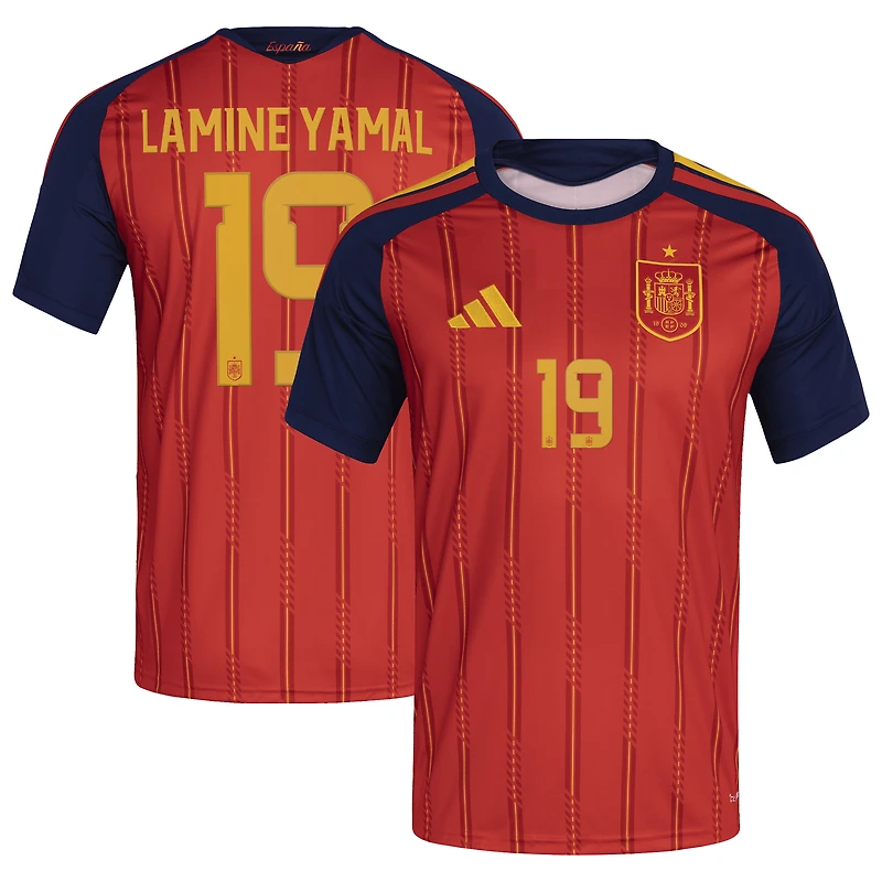 Men's adidas Lamine Yamal Red Spain National Team 2026 Home Replica Jersey