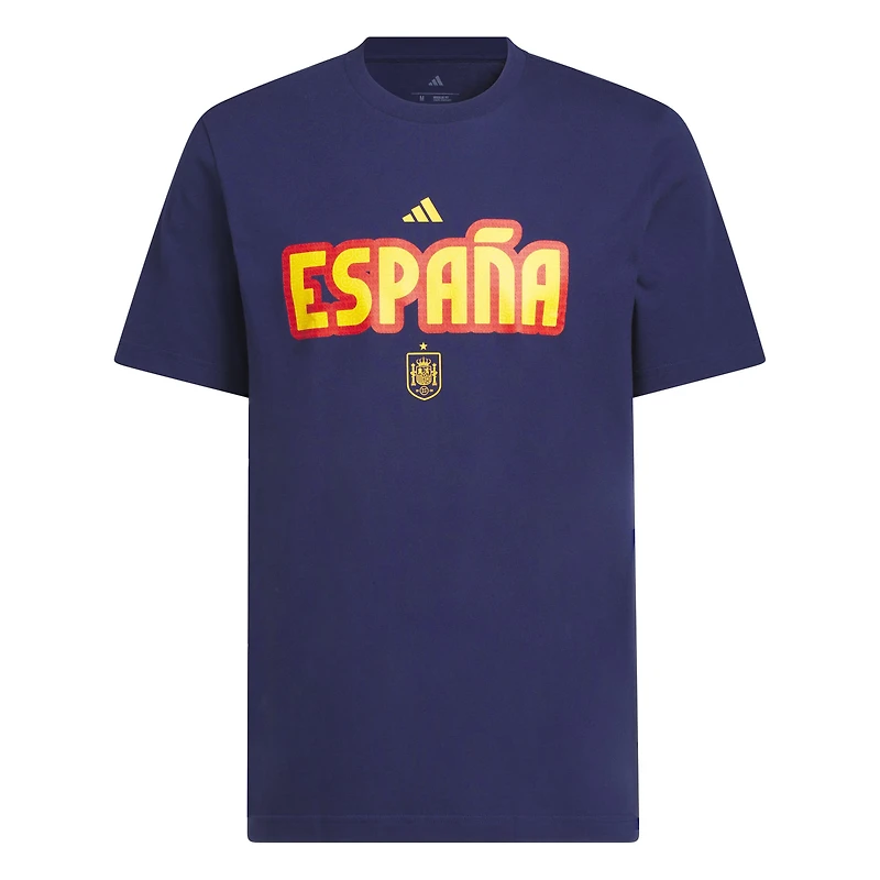 Men's adidas Navy Spain National Team Jersey Hook T-Shirt