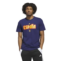 Men's adidas White Spain National Team Jersey Hook T-Shirt