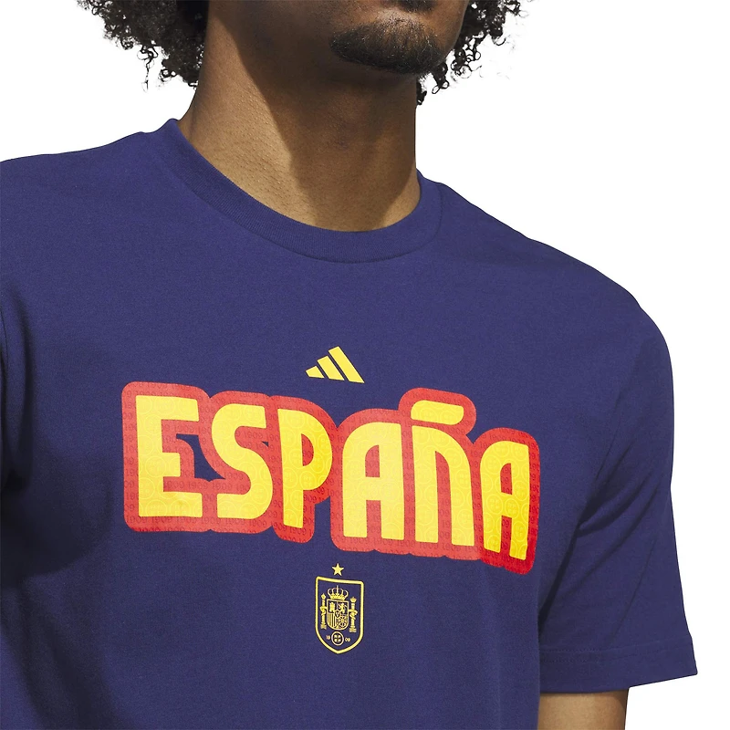 Men's adidas White Spain National Team Jersey Hook T-Shirt