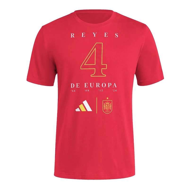 Men's adidas Red Spain National Team 2024 European Champions T-Shirt