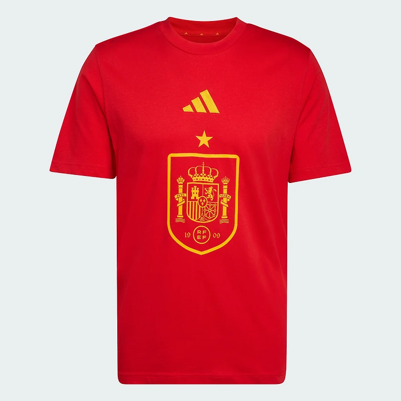 T-shirt graphique adidas rouge pour homme, équipe nationale d'Espagne, FIFA x Coupe du Monde Alphaskin