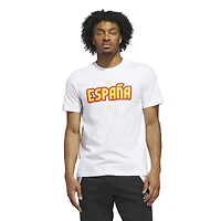 Men's adidas White Spain National Team Jersey Hook T-Shirt