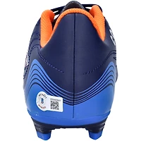 Chaussure adidas bleu marine, orange et blanche dédicacée par l'équipe nationale espagnole de Pedri
