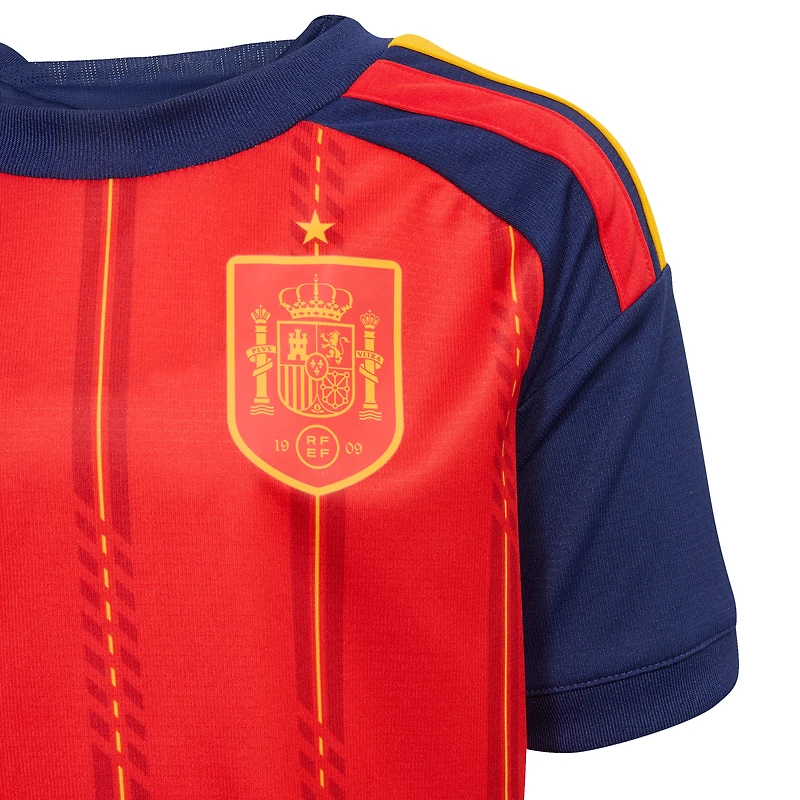 Mini-maillot réplique rouge adidas de l'équipe nationale espagnole pour la Coupe du Monde FIFA 2026, tout-petit