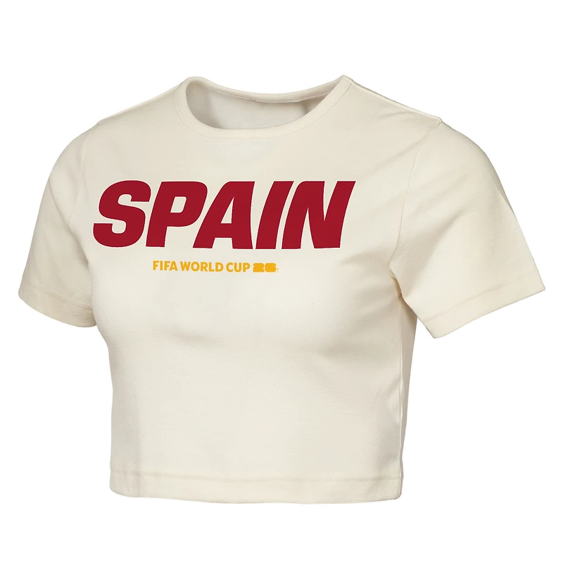 T-shirt court Outerstuff Natural Spain FIFA World Cup 2026 Elote Squad pour femmes