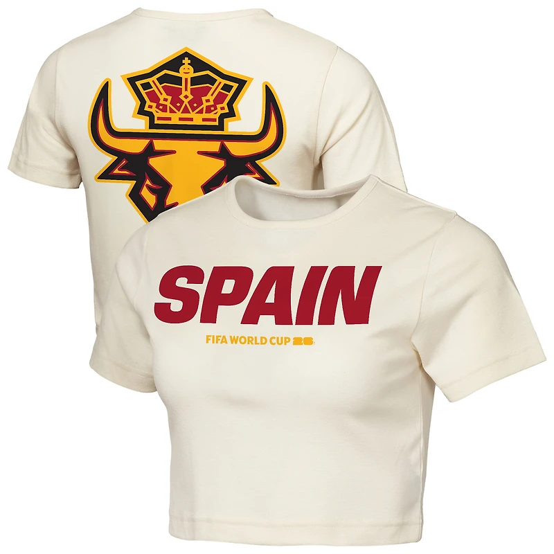 T-shirt court Outerstuff Natural Spain FIFA World Cup 2026 Elote Squad pour femmes