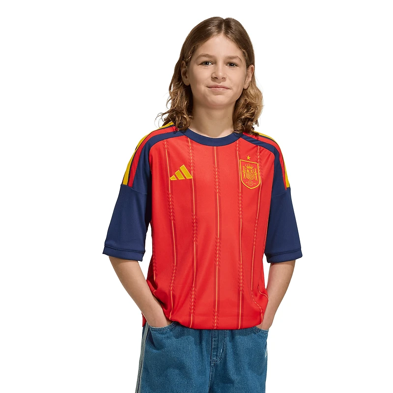 Maillot réplique domicile rouge adidas de l'équipe nationale espagnole pour jeunes (2026)