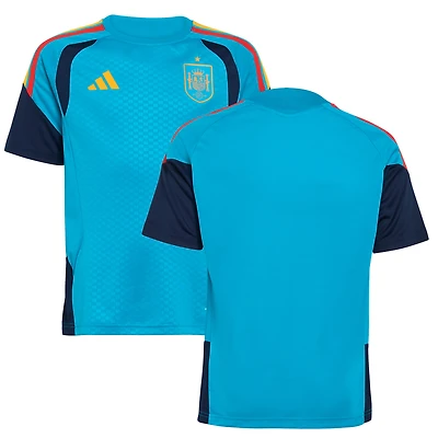 Youth adidas Turquoise Spain National Team FIFA x World Cup 2026 Tiro Training Jersey
