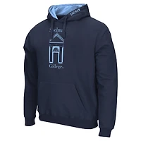 Sweat à capuche Colosseum Navy Spelman College Jaguars Arch & Logo pour hommes