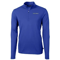 Pull zippé en piqué écologique recyclé pour homme, de couleur grande taille, des Jaguars du Royal Spelman College, Cutter & Buck