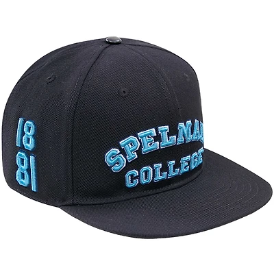 Casquette Snapback Pro Standard noire pour homme avec logo Arch Over des Jaguars du Spelman College