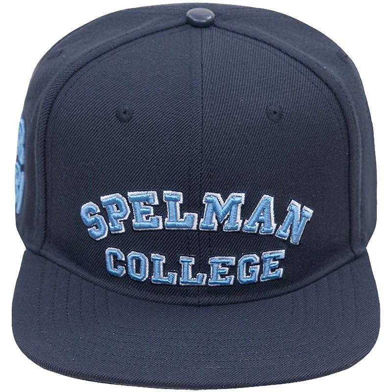Men's Pro Standard Navy Spelman College Jaguars Arch Logo Snapback Hat