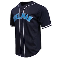 Men's Pro Standard Navy Spelman College Jaguars Homecoming Mesh Button-Down Shirt