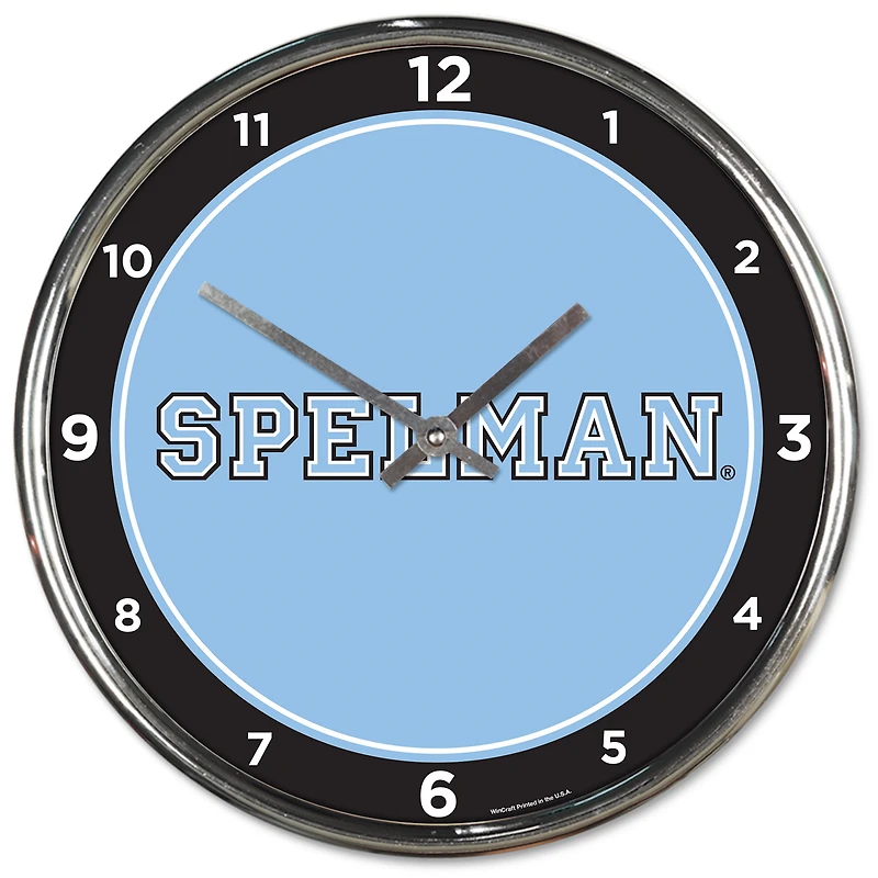Horloge murale chromée WinCraft Spelman College Jaguars Team