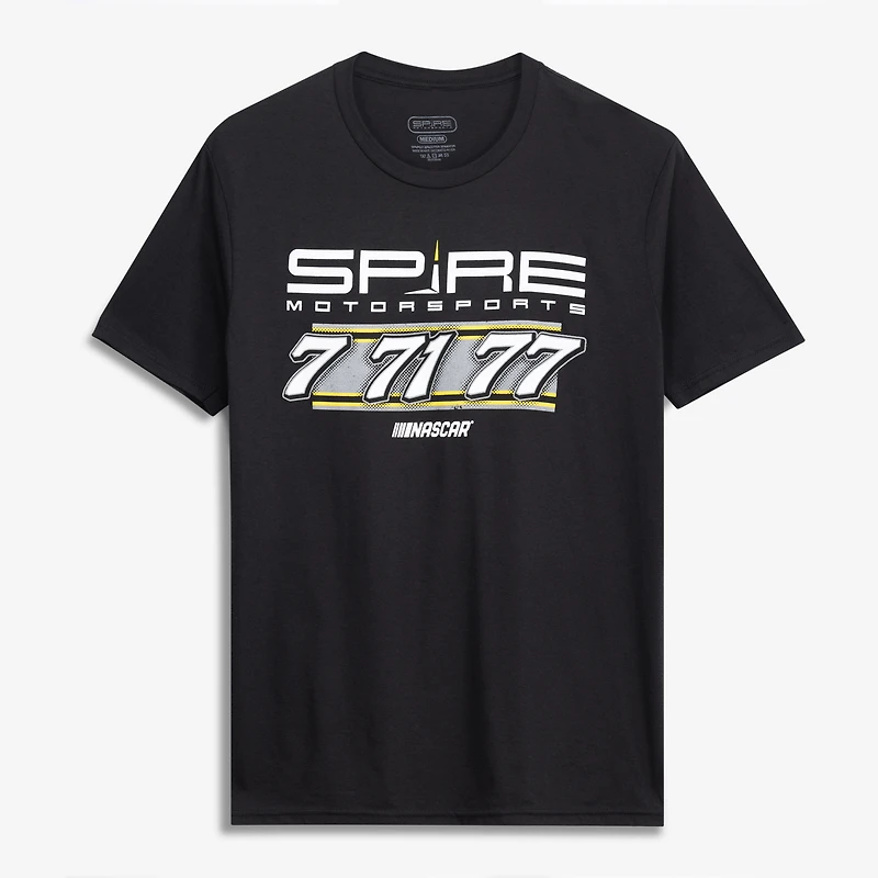 Men's Classic Ink Black Spire Motorsports Tri-Blend Logo T-Shirt