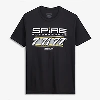Men's Classic Ink Black Spire Motorsports Tri-Blend Logo T-Shirt