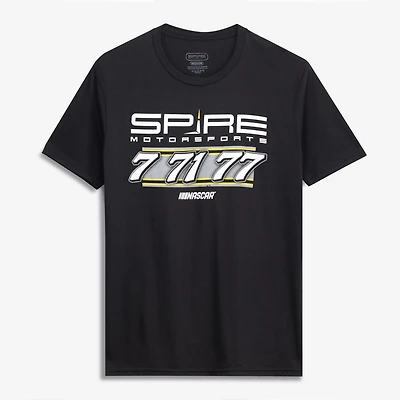 Men's Classic Ink Black Spire Motorsports Tri-Blend Logo T-Shirt