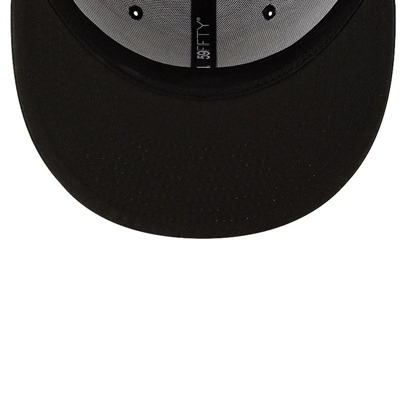 Casquette ajustée 59FIFTY New Era noire sur le thème des Indiens de Spokane pour hommes
