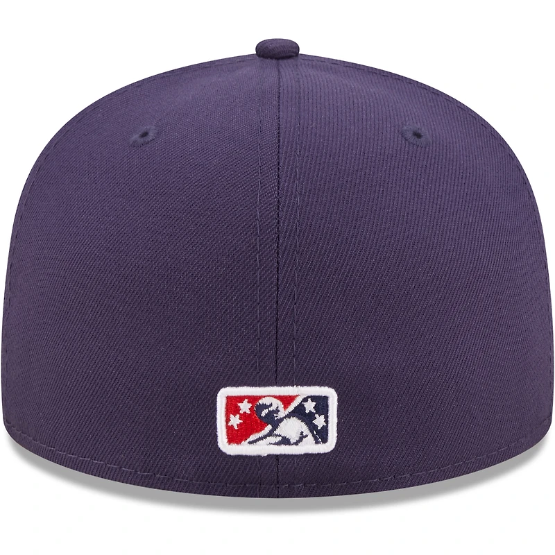 Men's New Era Navy Spokane Indians Authentic Collection 59FIFTY Fitted Hat