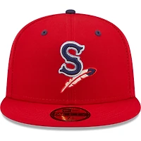 Casquette ajustée 59FIFTY pour homme de la collection authentique Spokane Indians New Era rouge