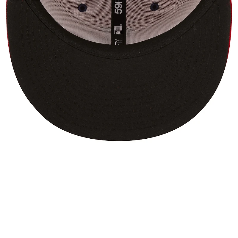 Casquette ajustée 59FIFTY pour homme de la collection authentique Spokane Indians New Era rouge