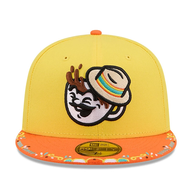 Casquette ajustée New Era 59FIFTY jaune/orange Spokane Indians 2026 Copa De La Diversion pour homme