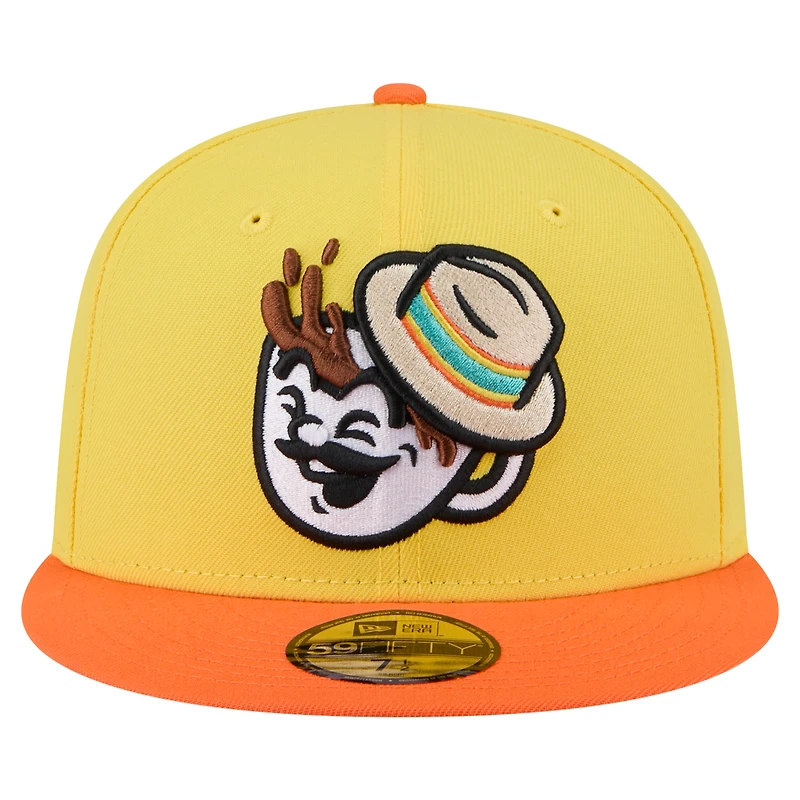 Casquette ajustée 59FIFTY Spokane Indians Copa de la Diversión New Era pour homme jaune