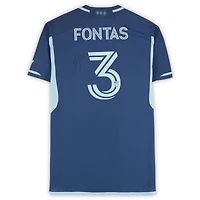 Andreu Fontas Sporting Kansas City Autographed Match-Used #3 Navy adidas Jersey from the 2024 MLS Season - Size L