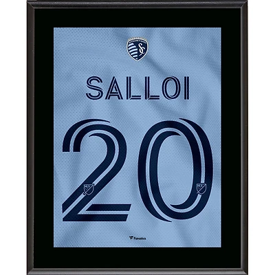 Daniel Salloi Sporting Kansas City 10.5" x 13" Hoops 4.0 Jersey Style Number 20 Sublimated Plaque