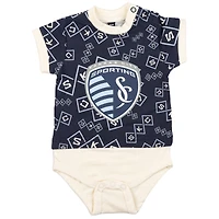 Body T-shirt Sport Design pour bébé bleu marine de Suède Sporting Kansas City