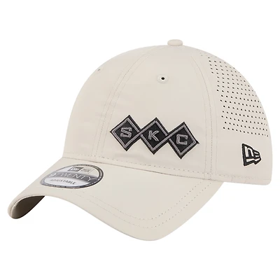 Men's New Era  Tan Sporting Kansas City Active 9TWENTY Adjustable Hat