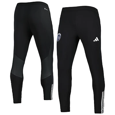 Men's adidas Black Sporting Kansas City 2023 On-Field Team Crest AEROREADY Training Pants