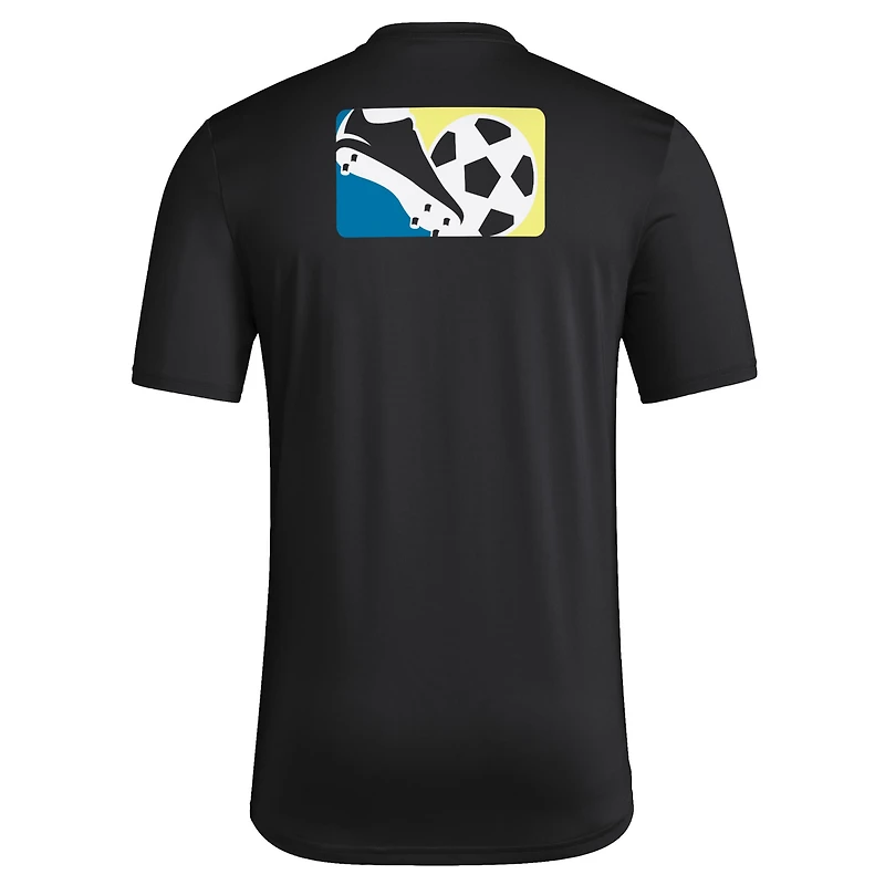 T-shirt d'avant-match adidas Sporting Kansas City 2024 MLS Hook pour homme, noir