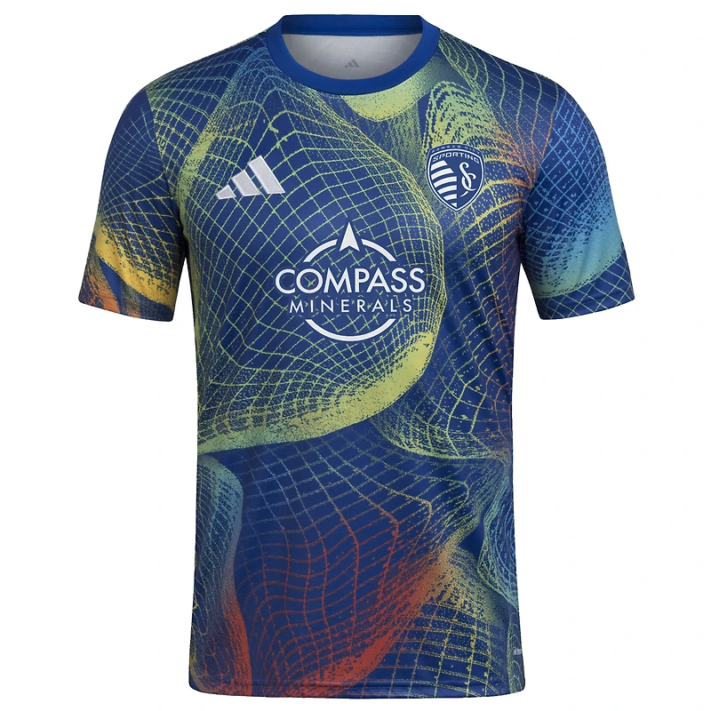 Men's adidas  Blue Sporting Kansas City 2025 United We Play AEROREADY Pre-Match Top