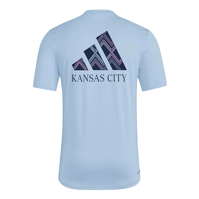 Men's adidas Blue Sporting Kansas City 2026 Jersey Hook Pregame T-Shirt