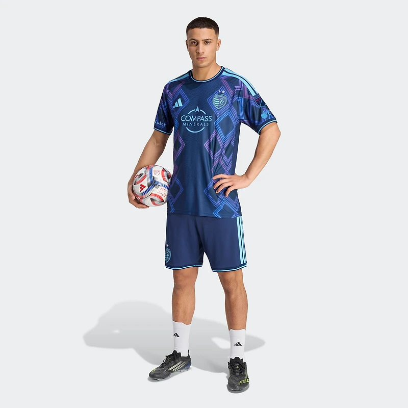 Men's adidas Blue Sporting Kansas City 2026 The 18th & Vine Kit On-Field Authentic Patch Jersey