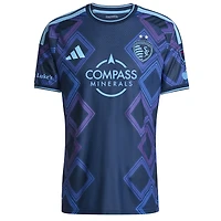 Men's adidas Blue Sporting Kansas City 2026 The 18th & Vine Kit On-Field Authentic Patch Jersey