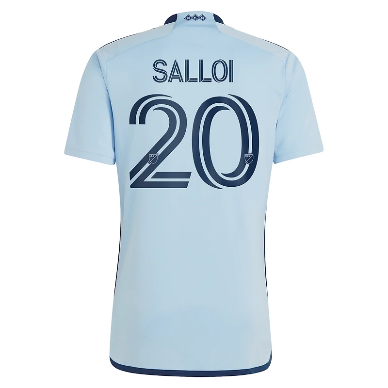 Men's adidas Daniel Salloi Light Blue Sporting Kansas City Hoops 4.0 Replica Player Jersey