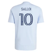 Men's adidas Daniel Salloi Light Blue Sporting Kansas City 2025 One KC Replica Player Jersey