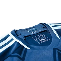 Maillot de joueur adidas Daniel Salloi pour hommes, bleu marine, Sporting Kansas City 2024 Diamonds, Our Forever Authentic Player