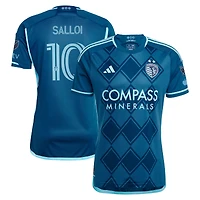 Maillot de joueur adidas Daniel Salloi pour hommes, bleu marine, Sporting Kansas City 2024 Diamonds, Our Forever Authentic Player