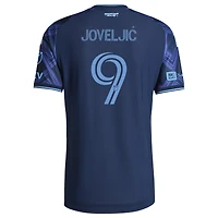 Men's adidas Dejan Joveljic Blue Sporting Kansas City 2026 The 18th & Vine Kit On-Field Authentic Patch Jersey