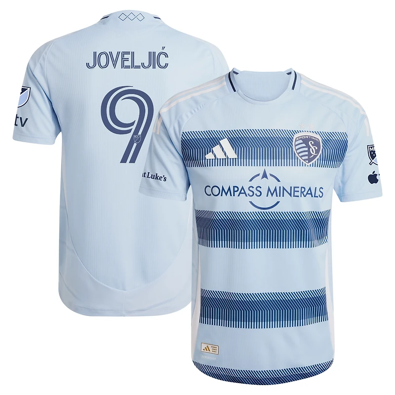 Men's adidas Dejan Joveljic Light Blue Sporting Kansas City 2025 One KC On-Field Authentic Jersey