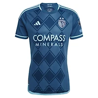 Maillot de joueur adidas Dejan Joveljic bleu marine Sporting Kansas City 2025 Diamonds Our Forever Authentic pour homme
