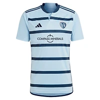 Men's adidas Erik Thommy Light Blue Sporting Kansas City 2024 Hoops 4.0 Replica Player Jersey