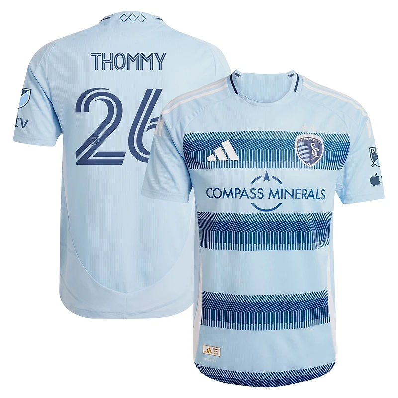 Men's adidas Erik Thommy Light Blue Sporting Kansas City 2025 One KC Authentic Player Jersey