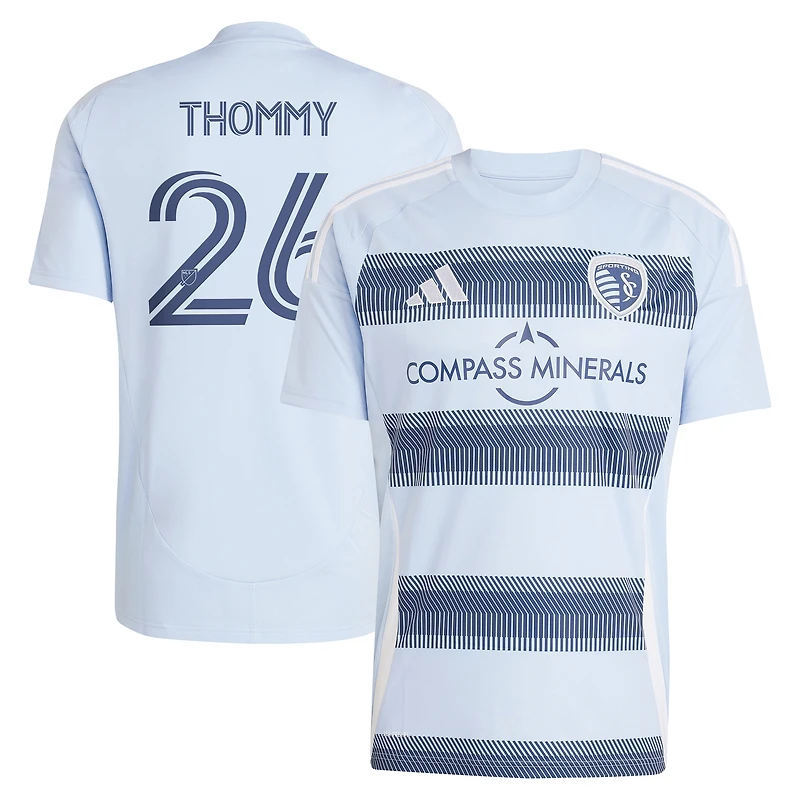Men's adidas Erik Thommy Light Blue Sporting Kansas City 2025 One KC Replica Player Jersey