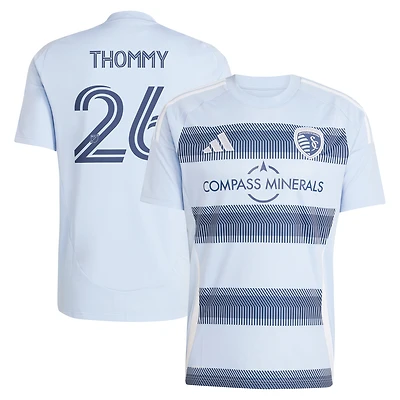Men's adidas Erik Thommy Light Blue Sporting Kansas City 2025 One KC Replica Player Jersey