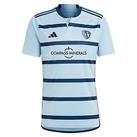 Maillot personnalisé réplique adidas bleu clair Sporting Kansas City 2023 Hoops 4.0 pour homme